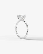 2 Carat Lab Grown Oval Diamond Pavé Basket Ring