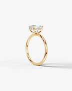 2 Carat Lab Grown Oval Diamond Pavé Basket Ring