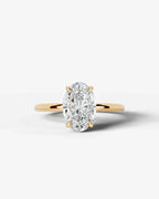 2 Carat Lab Grown Oval Diamond Pavé Basket Ring