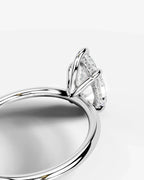 2 Carat Lab Grown Pear Diamond Pavé Basket Ring