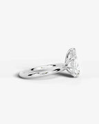 2 Carat Lab Grown Pear Diamond Pavé Basket Ring