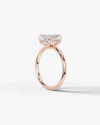 2 Carat Lab Grown Princess Cut Diamond Pavé Basket Ring
