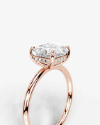 2 Carat Lab Grown Princess Cut Diamond Pavé Basket Ring
