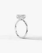 2 Carat Lab Grown Princess Cut Diamond Pavé Basket Ring