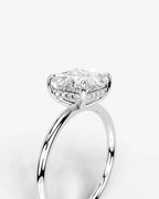 2 Carat Lab Grown Princess Cut Diamond Pavé Basket Ring
