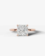 2 Carat Lab Grown Princess Cut Diamond Pavé Basket Ring