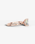 2 Carat Lab Grown Princess Cut Diamond Pavé Basket Ring