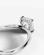 2 Carat Lab Grown Princess Cut Diamond Pavé Basket Ring