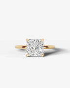 2 Carat Lab Grown Princess Cut Diamond Pavé Basket Ring