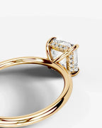 2 Carat Lab Grown Princess Cut Diamond Pavé Basket Ring
