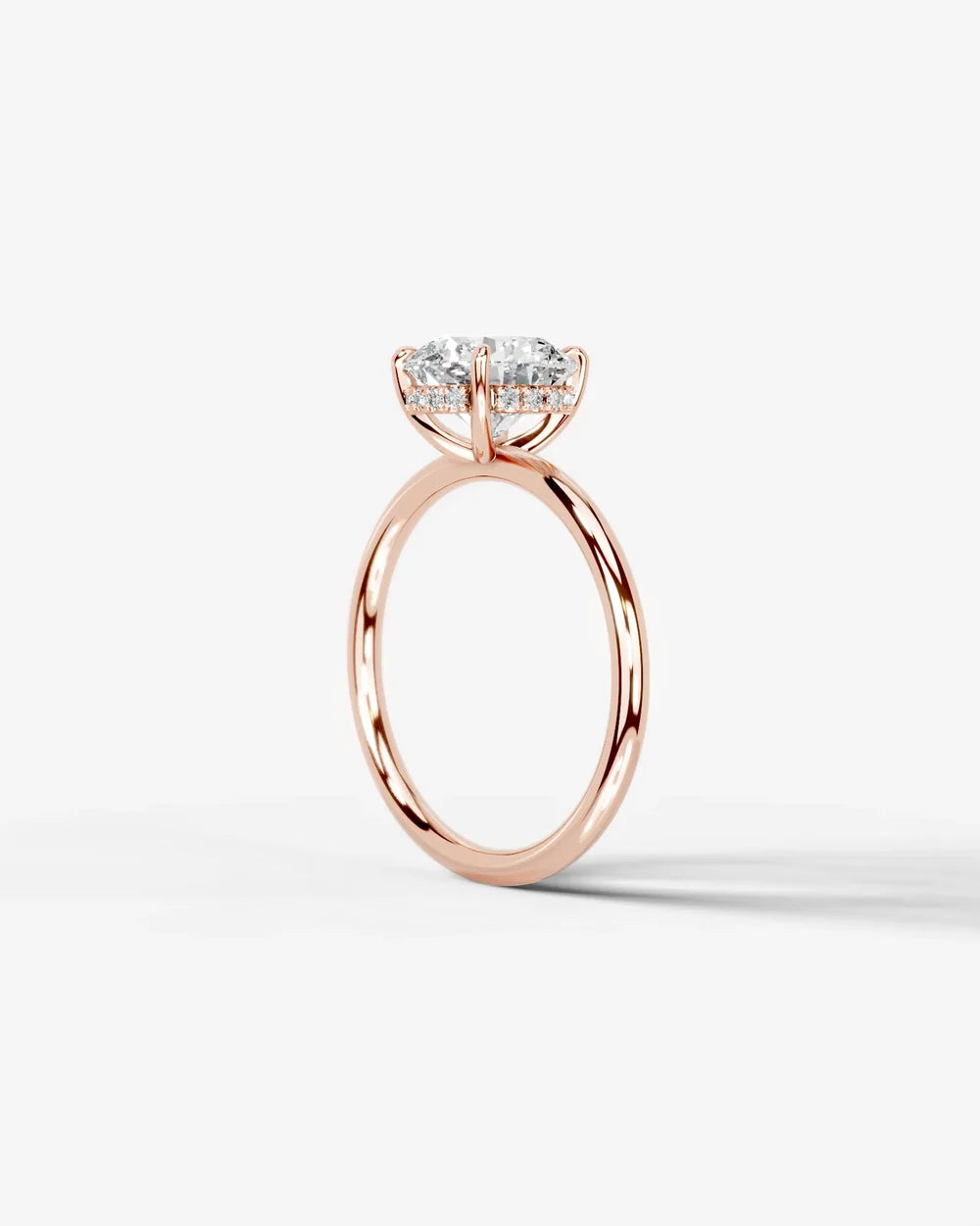 2 Carat Lab Grown Round Diamond Pavé Basket Ring