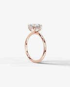 2 Carat Lab Grown Round Diamond Pavé Basket Ring