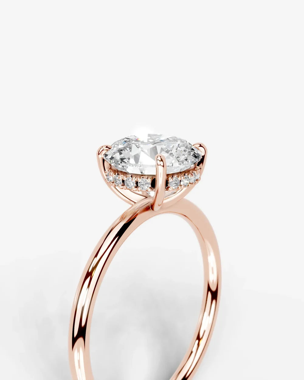 2 Carat Lab Grown Round Diamond Pavé Basket Ring