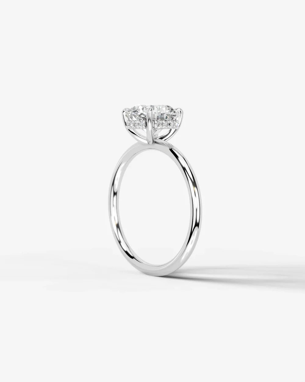 2 Carat Lab Grown Oval Diamond Ring