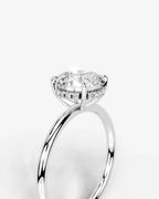 2 Carat Lab Grown Round Diamond Pavé Basket Ring