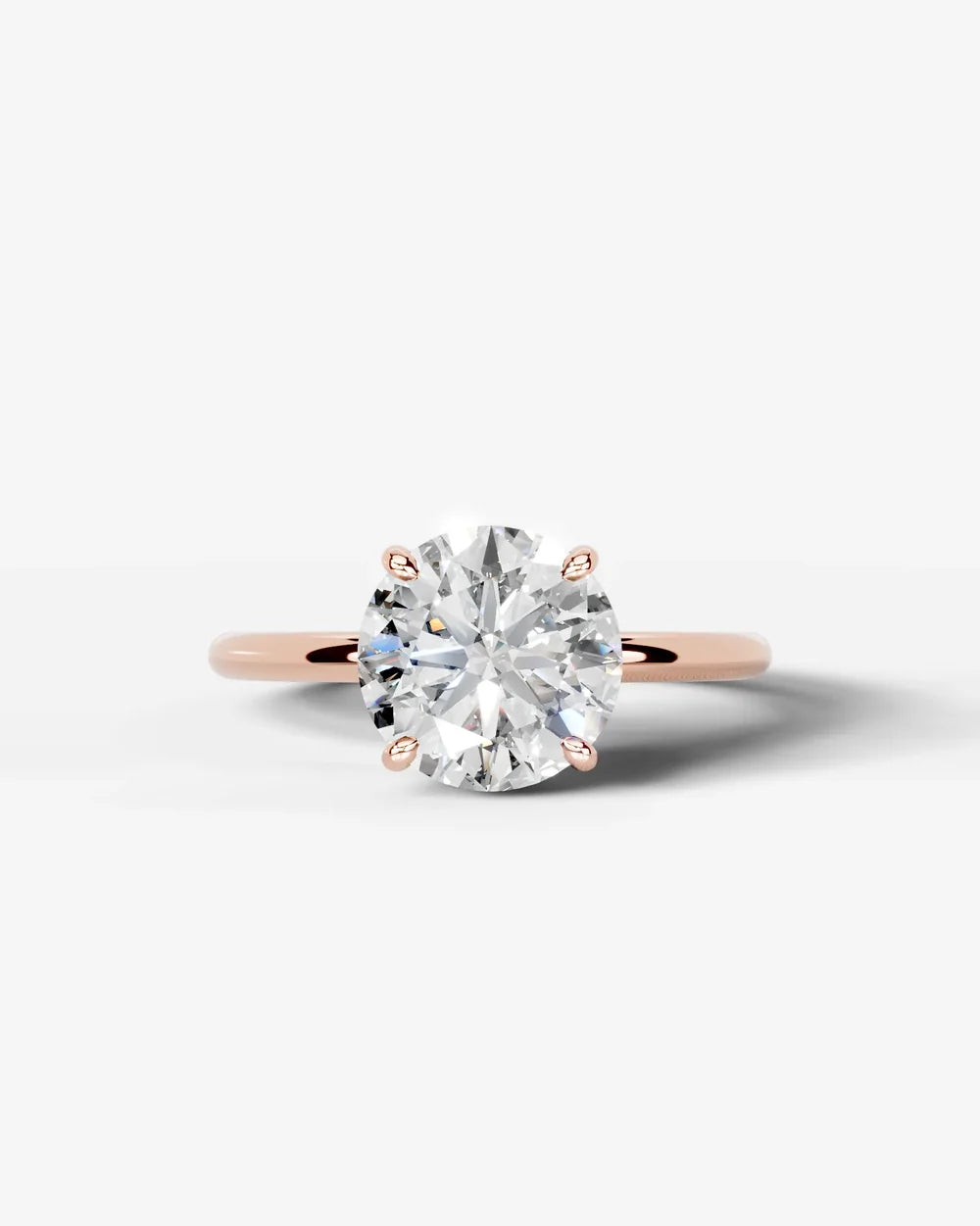 2 Carat Lab Grown Round Diamond Pavé Basket Ring