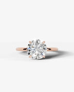 2 Carat Lab Grown Round Diamond Pavé Basket Ring
