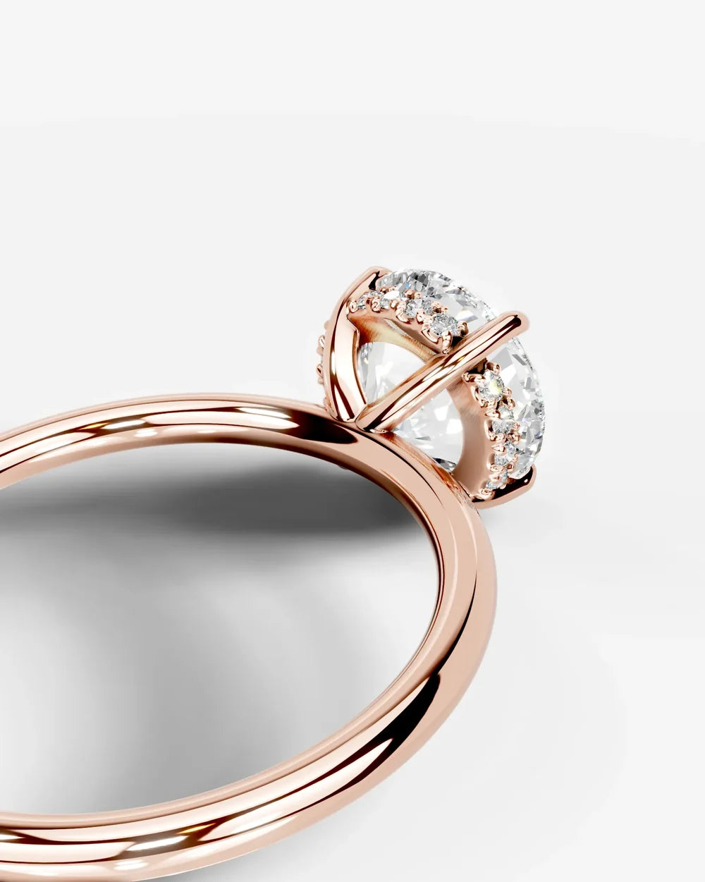 2 Carat Lab Grown Round Diamond Pavé Basket Ring
