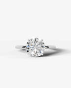 2 Carat Lab Grown Round Diamond Pavé Basket Ring