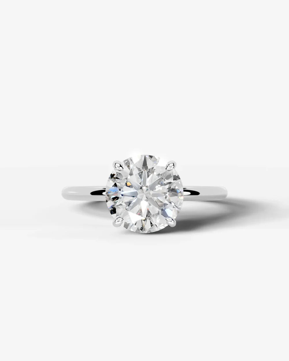2 Carat Lab Grown Round Diamond Pavé Basket Ring