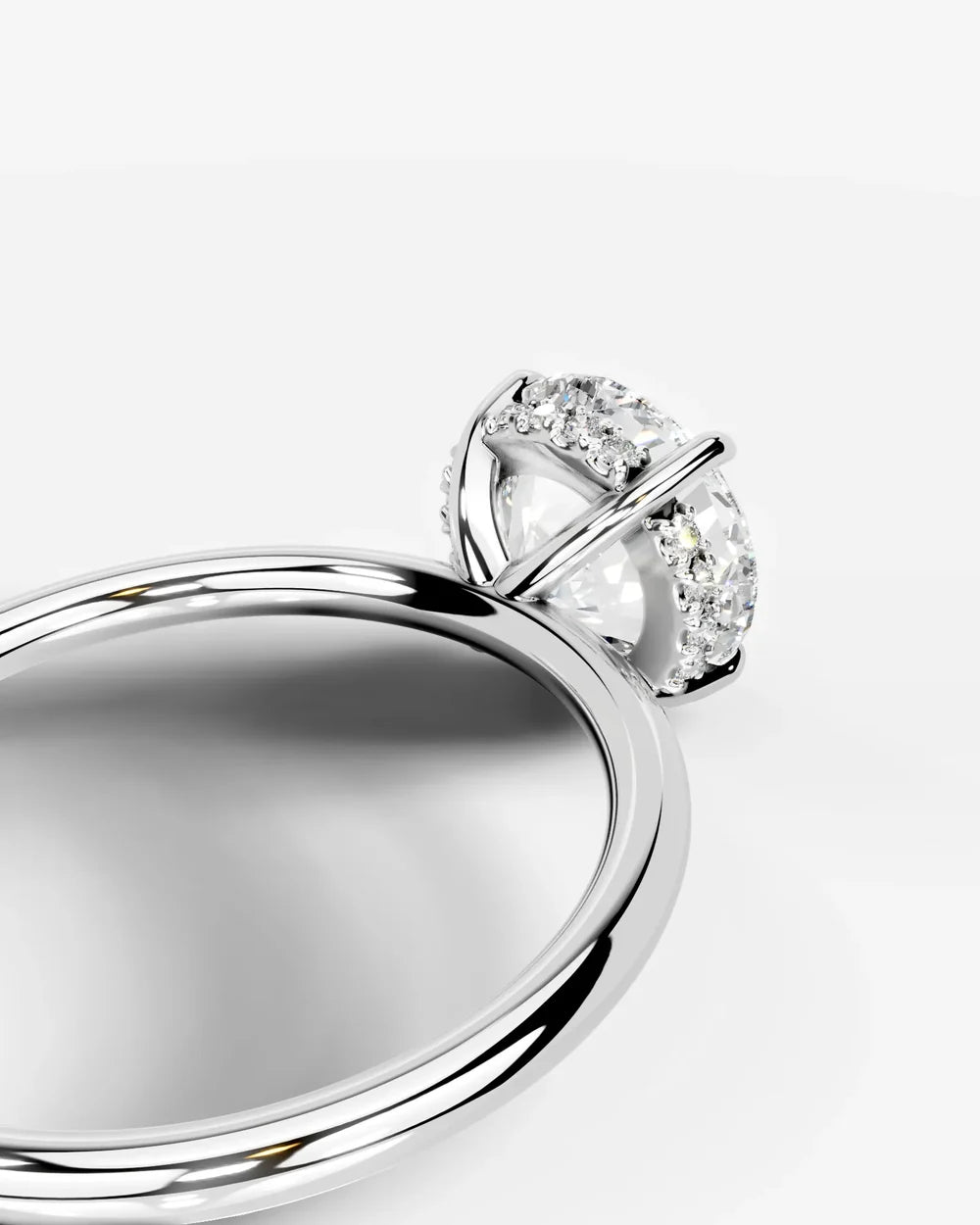 2 Carat Lab Grown Round Diamond Pavé Basket Ring