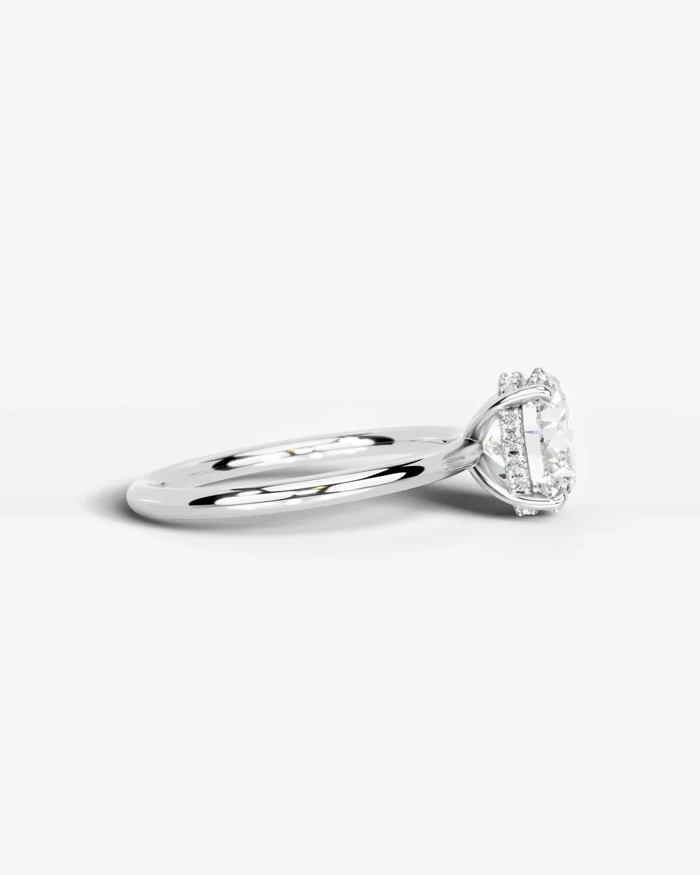 2 Carat Lab Grown Round Diamond Pavé Basket Ring