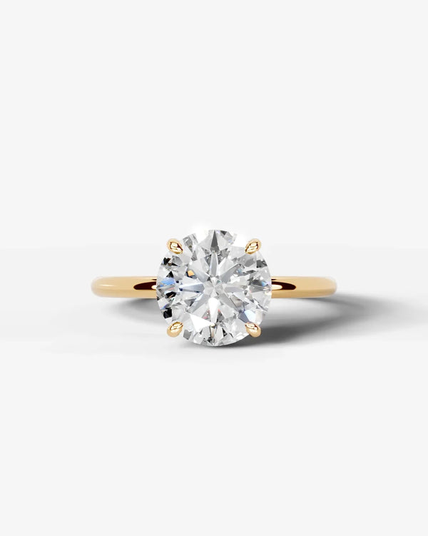 2 Carat Lab Grown Round Diamond Pavé Basket Ring
