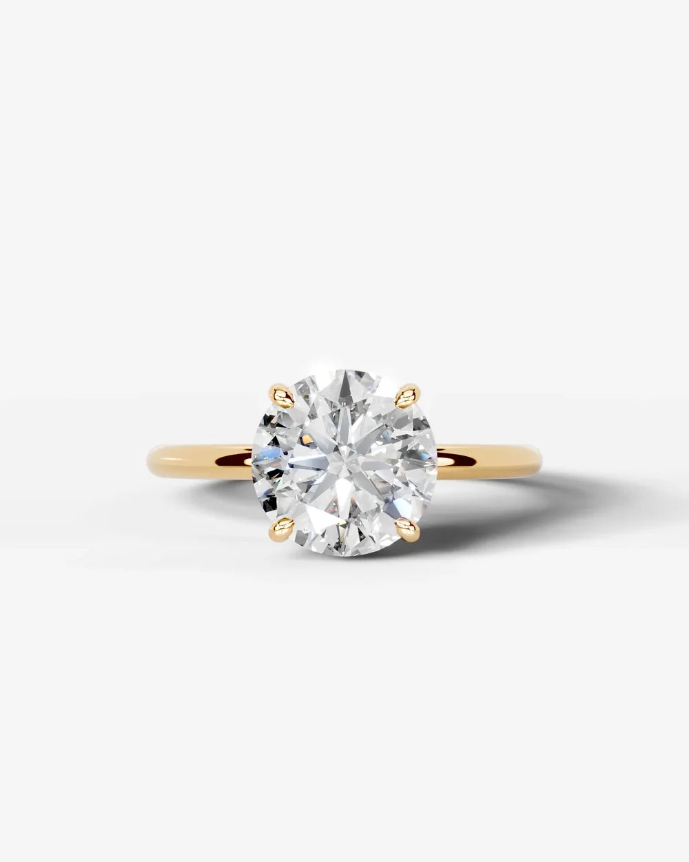 2 Carat Lab Grown Round Diamond Pavé Basket Ring