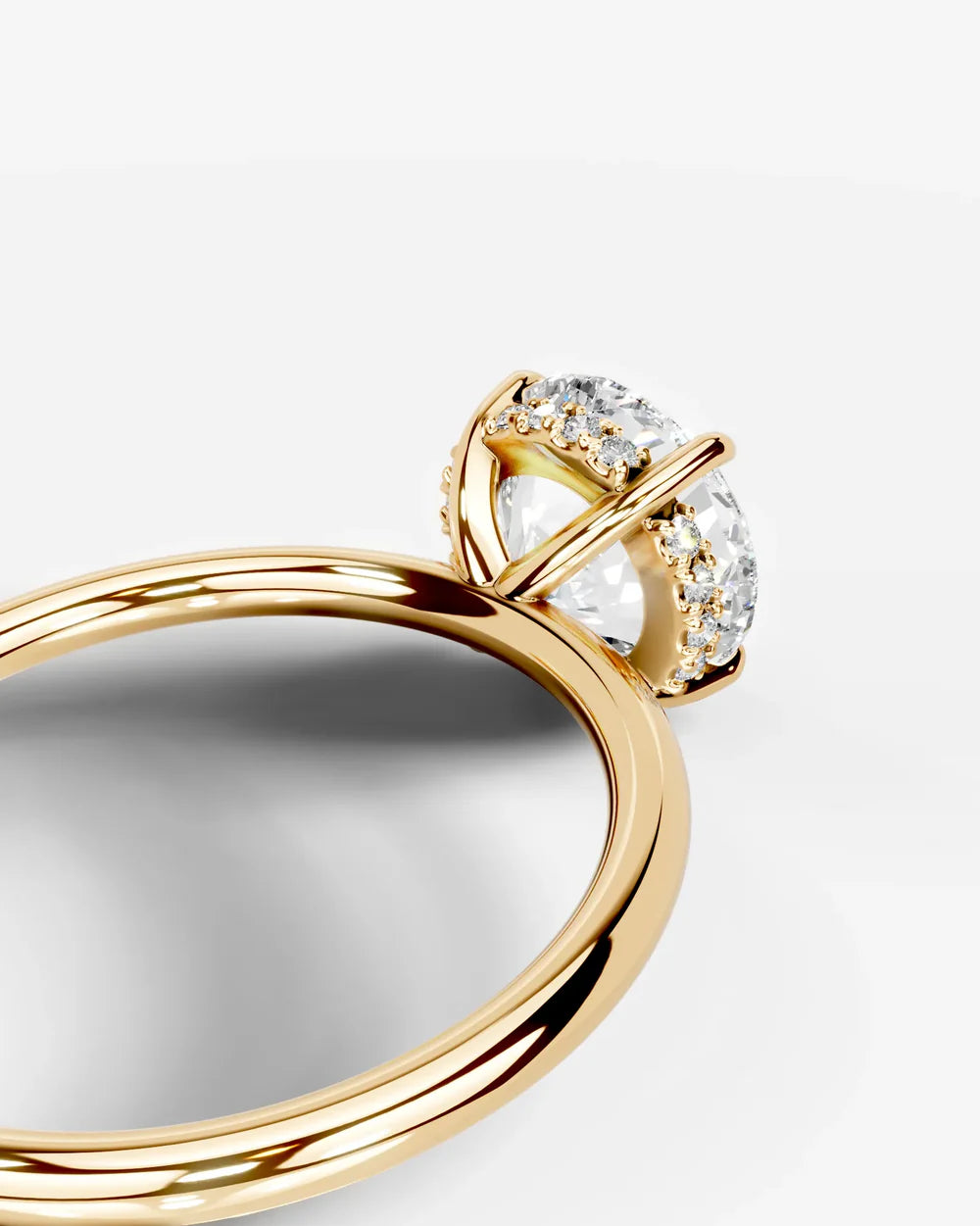 2 Carat Lab Grown Round Diamond Pavé Basket Ring