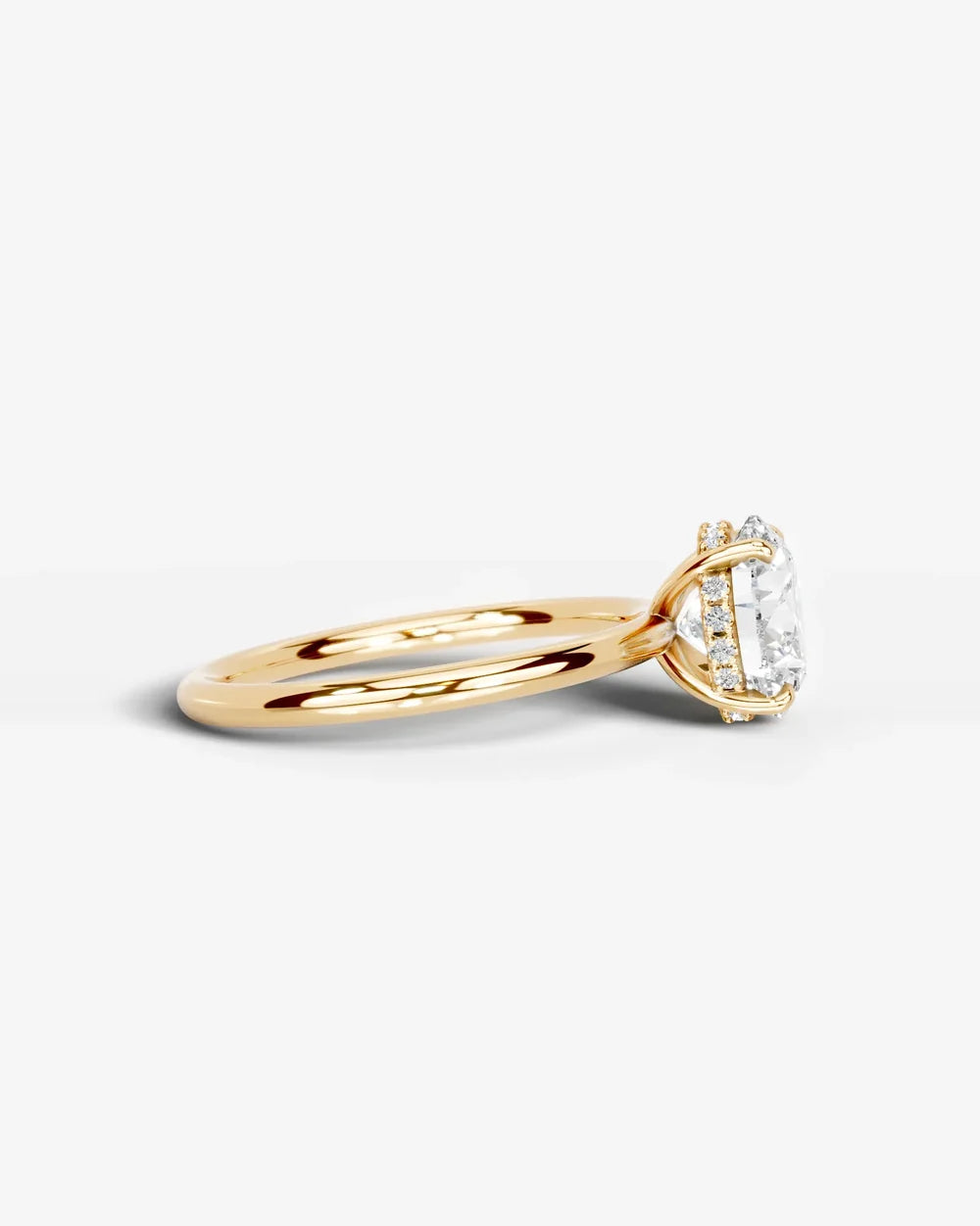 2 Carat Lab Grown Round Diamond Pavé Basket Ring