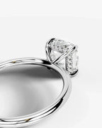 2 Carat Lab Grown Square Cushion Diamond Pavé Basket Ring
