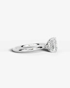 2 Carat Lab Grown Square Cushion Diamond Pavé Basket Ring