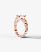 2 Carat Lab Grown Marquise Cut Diamond Bezel Engagement Ring