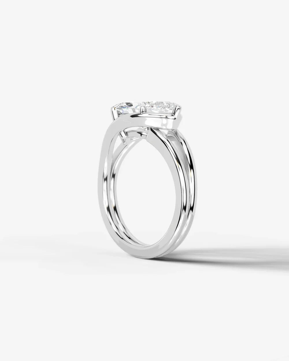 2 Carat Lab Grown Marquise Cut Diamond Bezel Engagement Ring
