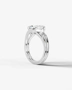2 Carat Lab Grown Marquise Cut Diamond Bezel Engagement Ring
