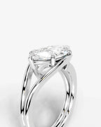 2 Carat Lab Grown Marquise Cut Diamond Bezel Engagement Ring
