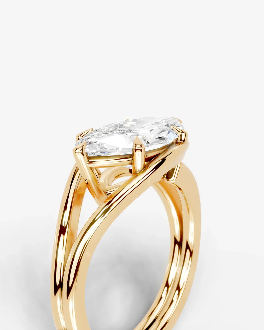 2 Carat Lab Grown Marquise Cut Diamond Bezel Engagement Ring