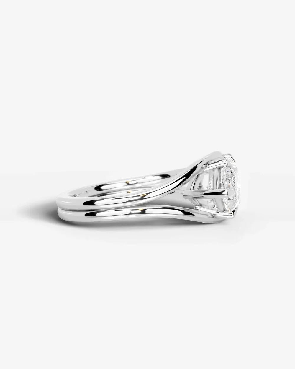 2 Carat Lab Grown Marquise Cut Diamond Bezel Engagement Ring