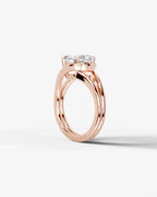 2 Carat Lab Grown Oval Cut Diamond Split Shank Prong Ring