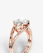 2 Carat Lab Grown Oval Cut Diamond Split Shank Prong Ring