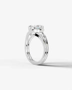 2 Carat Lab Grown Oval Cut Diamond Split Shank Prong Ring