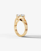 2 Carat Lab Grown Oval Cut Diamond Split Shank Prong Ring