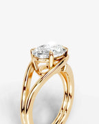 2 Carat Lab Grown Oval Cut Diamond Split Shank Prong Ring