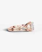 2 Carat Lab Grown Oval Cut Diamond Split Shank Prong Ring