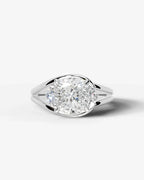 2 Carat Lab Grown Oval Cut Diamond Split Shank Prong Ring