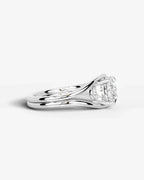 2 Carat Lab Grown Oval Cut Diamond Split Shank Prong Ring