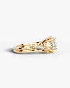 2 Carat Lab Grown Oval Cut Diamond Split Shank Prong Ring