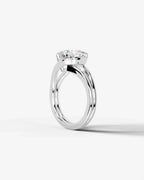 2 Carat Lab Grown Round Cut Diamond Split Shank Ring