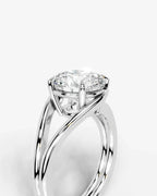 2 Carat Lab Grown Round Cut Diamond Split Shank Ring