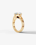 2 Carat Lab Grown Round Cut Diamond Split Shank Ring